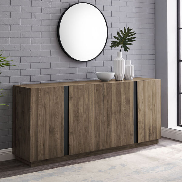 Walker Edison Furniture Co. Slate Grey Minimalist Four Doors Sideboard  BU70KCSBSG | Bellacor