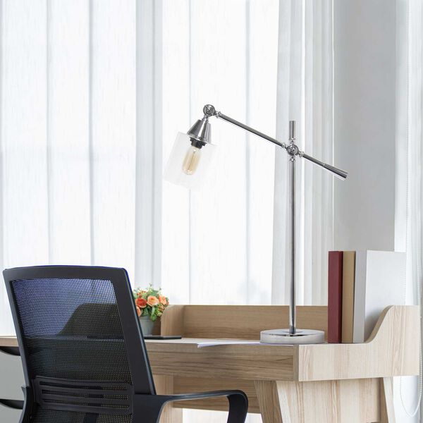 Brighton Hill Studio Loft Chrome One-Light Desk Lamp | Bellacor
