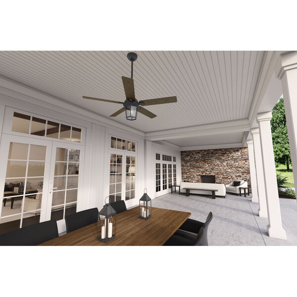 Hunter Fans Candle Bay Natural Iron 52-Inch LED Ceiling Fan 50948 | Bellacor
