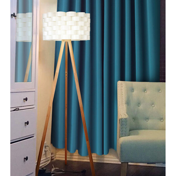 Brightech Bijou Rattan Wood LED Floor Lamp TY-JJPF-GEPV | Bellacor