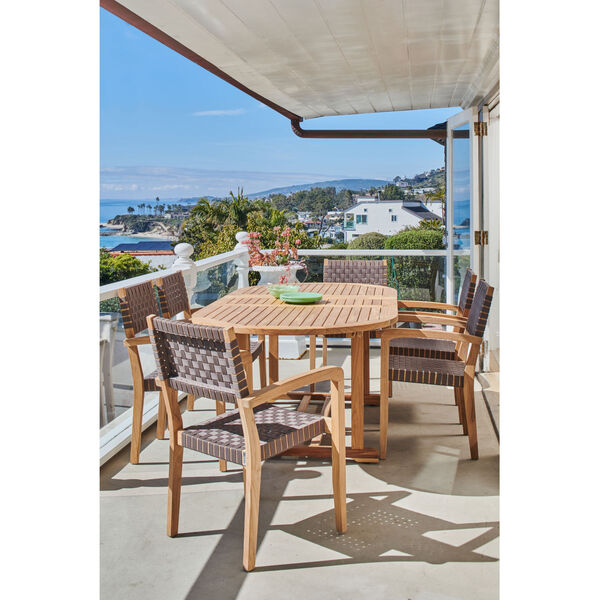 HiTeak January Nature Sand Teak Oval Teak Teak Outdoor Dining Table with  Double Extensions HLT573 | Bellacor