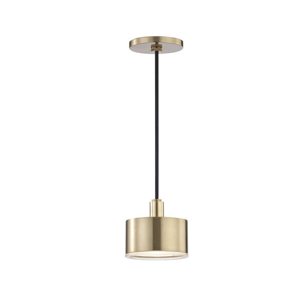 Mitzi by Hudson Valley Lighting Nora Aged Brass 5-Inch LED Mini Pendant  H159701-AGB Bellacor